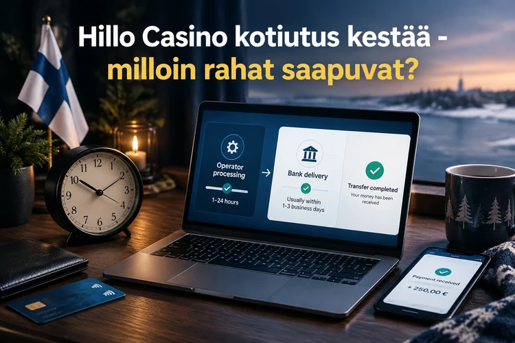 Hillo Casino kotiutus kestää - milloin rahat saapuvat?
